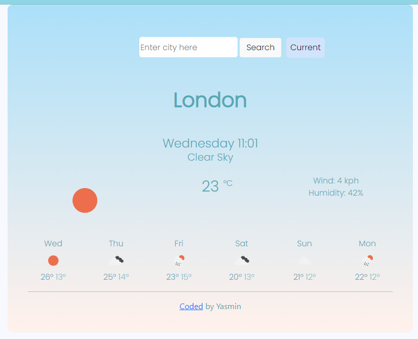 weather app project